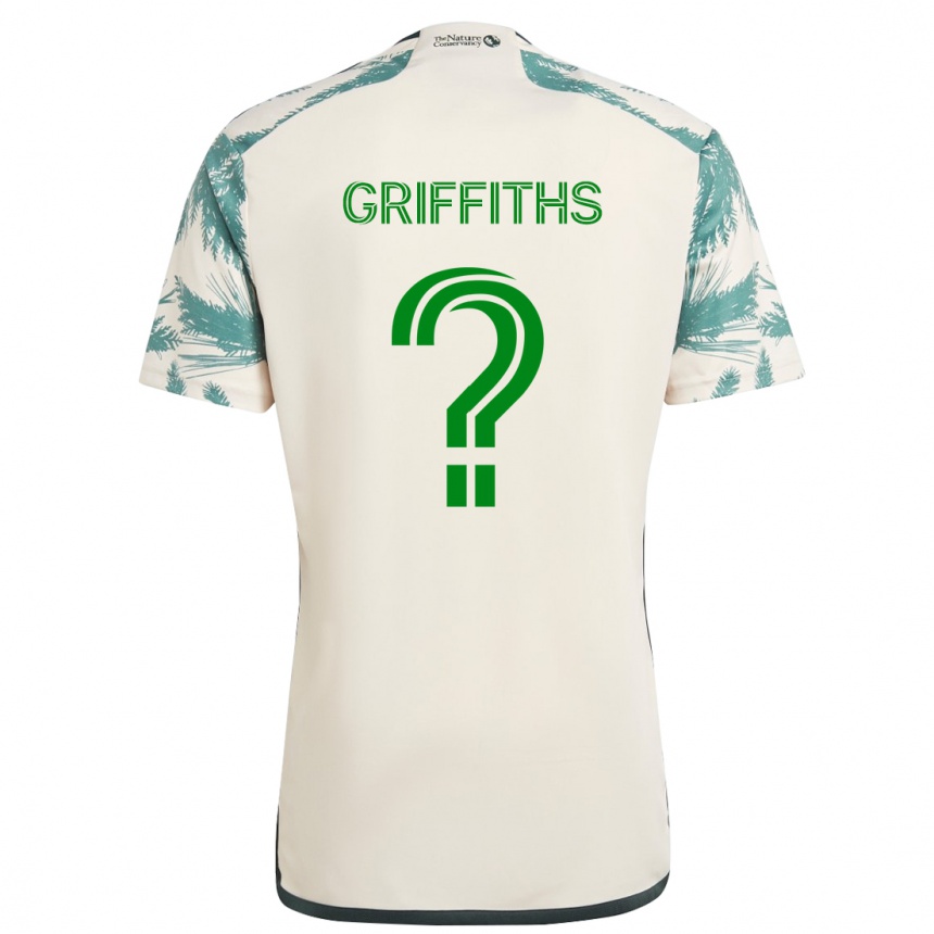 Kinder Fußball Reo Griffiths #0 Beige Braun Auswärtstrikot Trikot 2024/25 T-Shirt Luxemburg