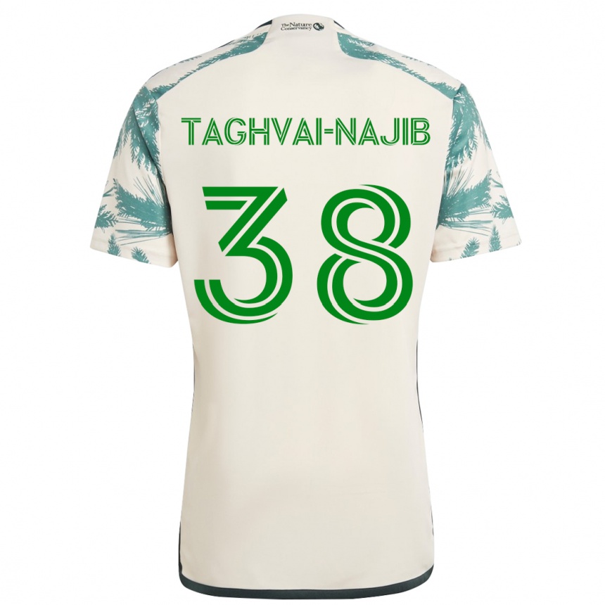 Kinder Fußball Braxton Taghvai-Najib #38 Beige Braun Auswärtstrikot Trikot 2024/25 T-Shirt Luxemburg