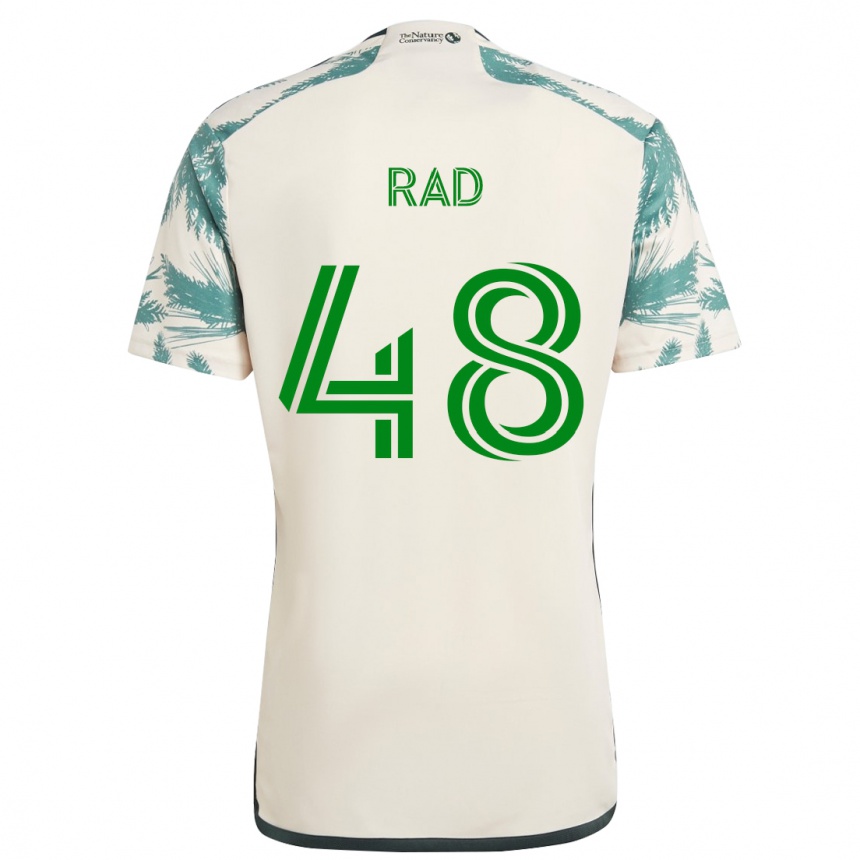 Kinder Fußball Kaveh Rad #48 Beige Braun Auswärtstrikot Trikot 2024/25 T-Shirt Luxemburg