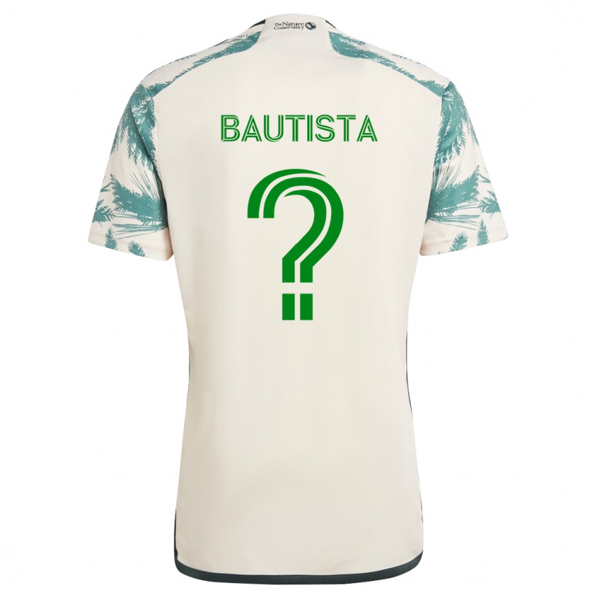 Kinder Fußball Ricardo Bautista #0 Beige Braun Auswärtstrikot Trikot 2024/25 T-Shirt Luxemburg