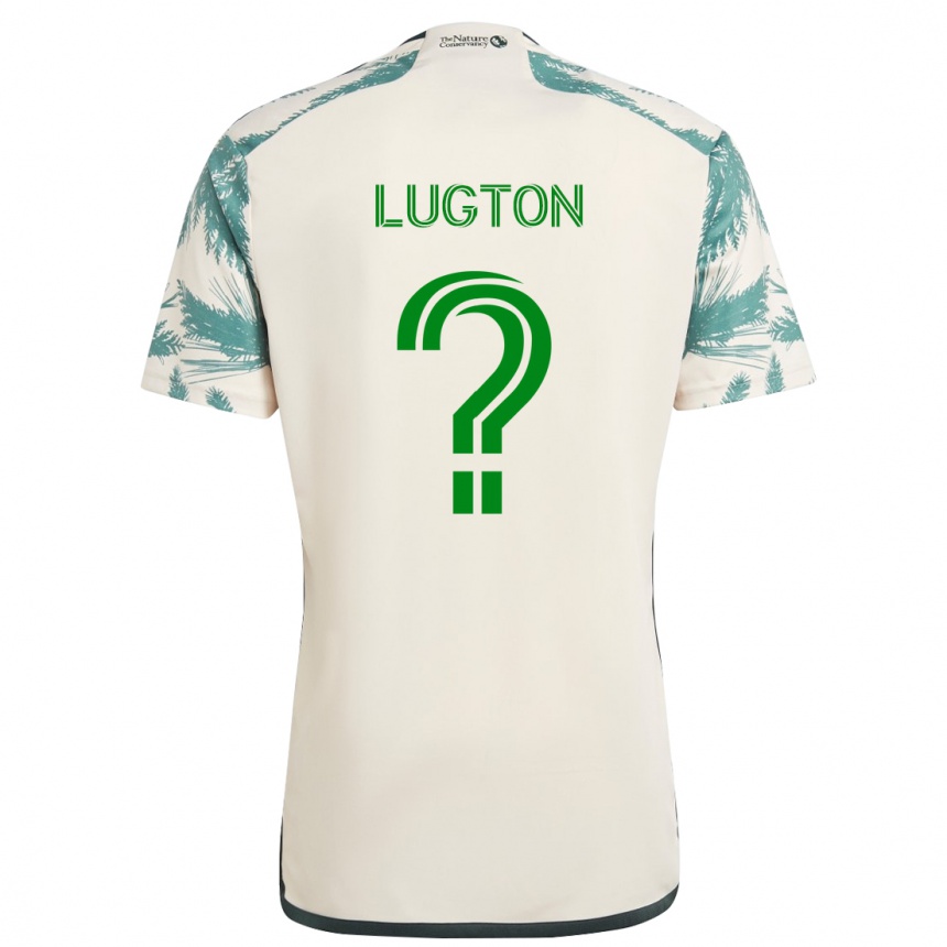 Kinder Fußball Callum Lugton #0 Beige Braun Auswärtstrikot Trikot 2024/25 T-Shirt Luxemburg