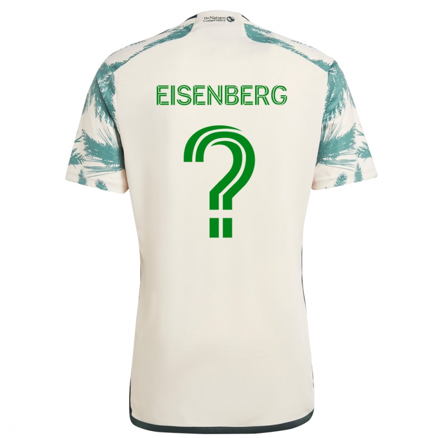 Kinder Fußball Max Eisenberg #0 Beige Braun Auswärtstrikot Trikot 2024/25 T-Shirt Luxemburg