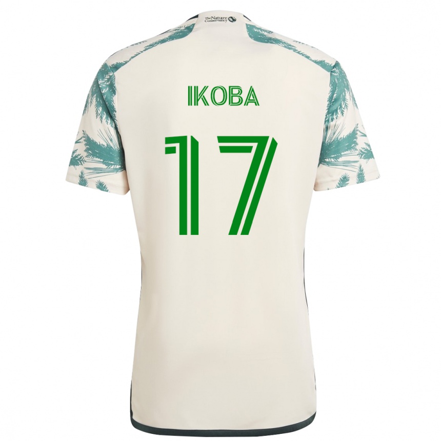 Kinder Fußball Tega Ikoba #17 Beige Braun Auswärtstrikot Trikot 2024/25 T-Shirt Luxemburg