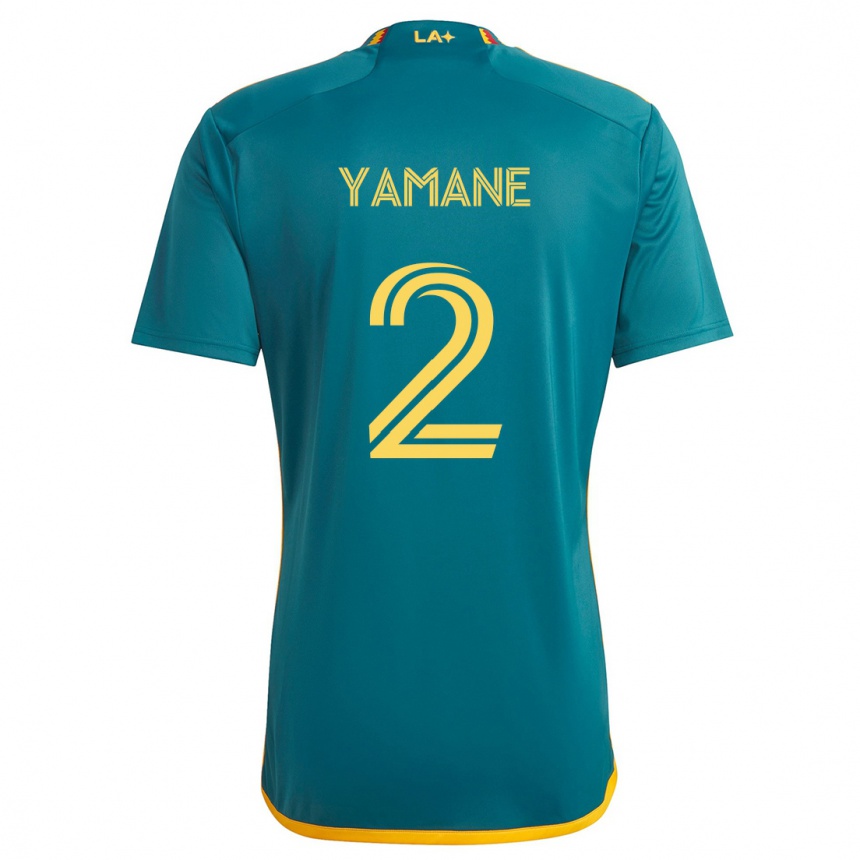 Kinder Fußball Miki Yamane #2 Grün Gelb Auswärtstrikot Trikot 2024/25 T-Shirt Luxemburg