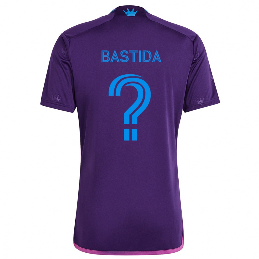 Kinder Fußball Juan Martinez-Bastida #0 Lila-Blau Auswärtstrikot Trikot 2024/25 T-Shirt Luxemburg