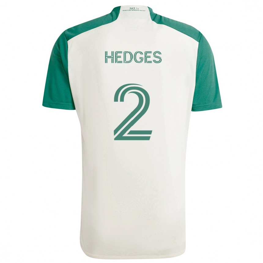 Kinder Fußball Matt Hedges #2 Braune Farben Grün Auswärtstrikot Trikot 2024/25 T-Shirt Luxemburg