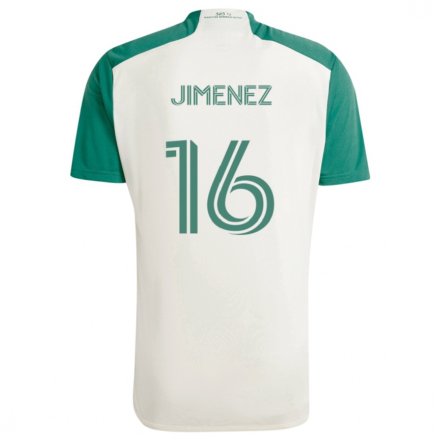 Kinder Fußball Héctor Jiménez #16 Braune Farben Grün Auswärtstrikot Trikot 2024/25 T-Shirt Luxemburg