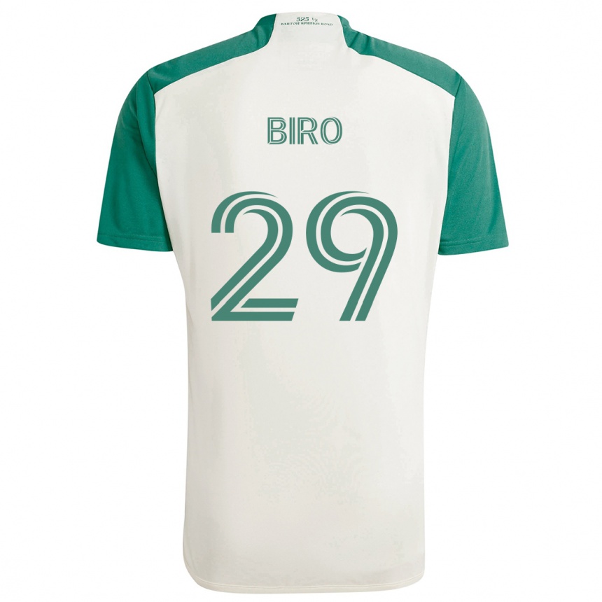 Kinder Fußball Guilherme Biro #29 Braune Farben Grün Auswärtstrikot Trikot 2024/25 T-Shirt Luxemburg