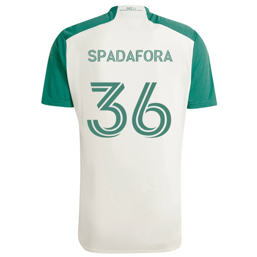 Kinder Fußball Luke Spadafora #36 Braune Farben Grün Auswärtstrikot Trikot 2024/25 T-Shirt Luxemburg