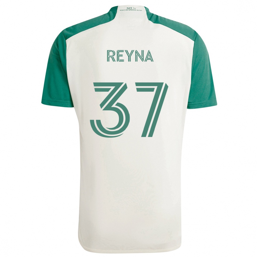 Kinder Fußball Joah Reyna #37 Braune Farben Grün Auswärtstrikot Trikot 2024/25 T-Shirt Luxemburg