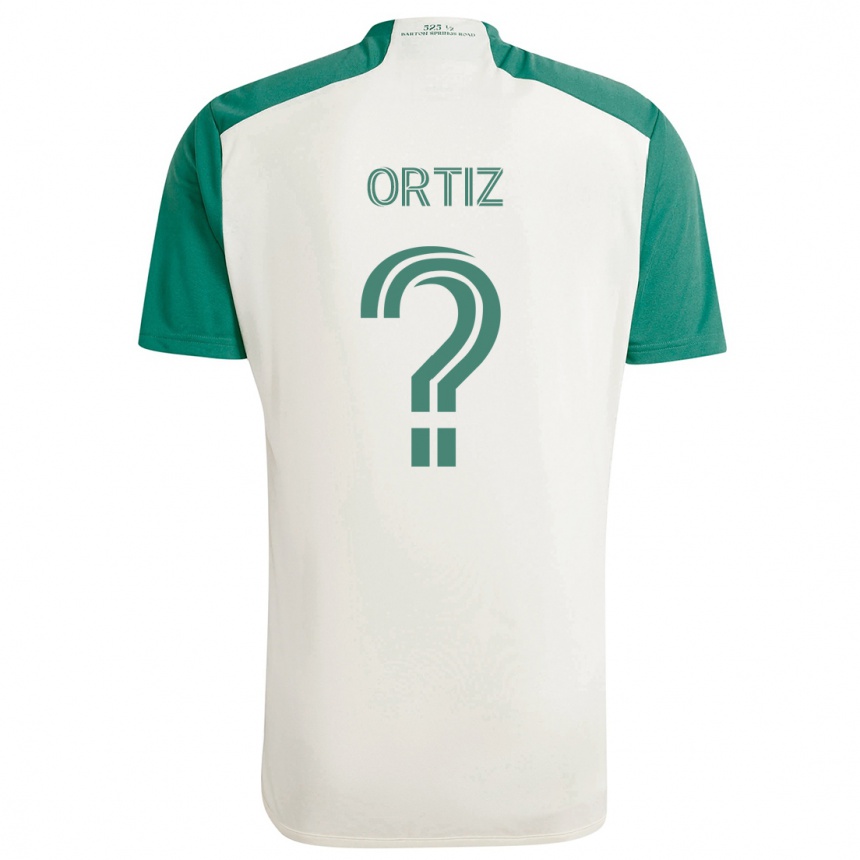 Kinder Fußball Viggo Ortiz #0 Braune Farben Grün Auswärtstrikot Trikot 2024/25 T-Shirt Luxemburg