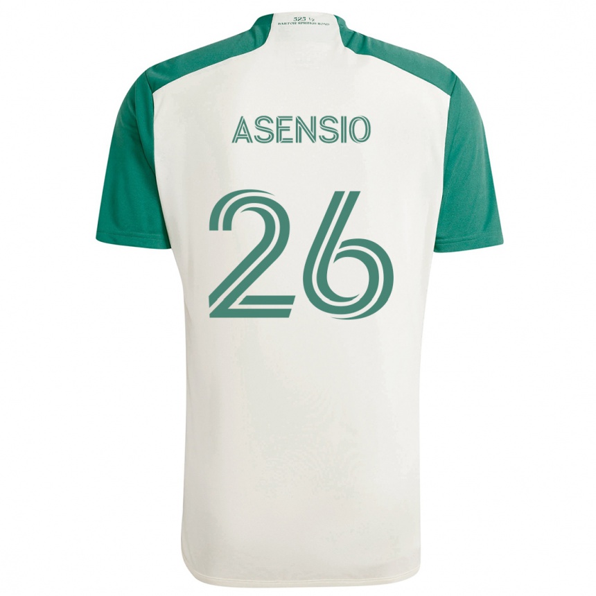 Kinder Fußball Charlie Asensio #26 Braune Farben Grün Auswärtstrikot Trikot 2024/25 T-Shirt Luxemburg