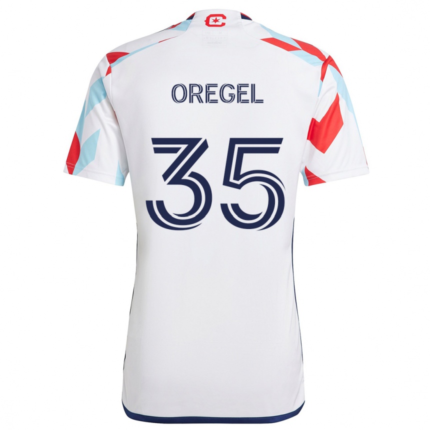 Kinder Fußball Sergio Oregel #35 Weiß Rot Blau Auswärtstrikot Trikot 2024/25 T-Shirt Luxemburg