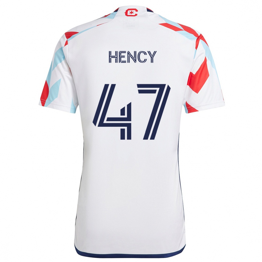 Kinder Fußball Billy Hency #47 Weiß Rot Blau Auswärtstrikot Trikot 2024/25 T-Shirt Luxemburg