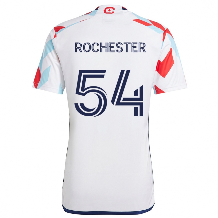 Kinder Fußball Lamonth Rochester #54 Weiß Rot Blau Auswärtstrikot Trikot 2024/25 T-Shirt Luxemburg