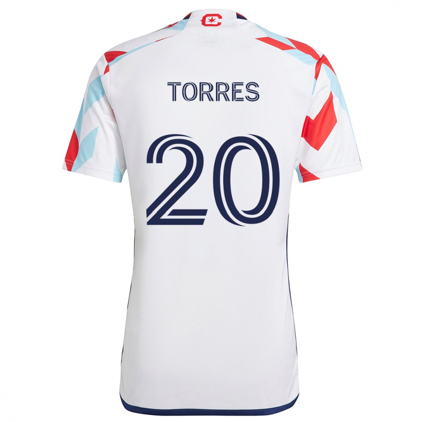 Kinder Fußball Jairo Torres #20 Weiß Rot Blau Auswärtstrikot Trikot 2024/25 T-Shirt Luxemburg