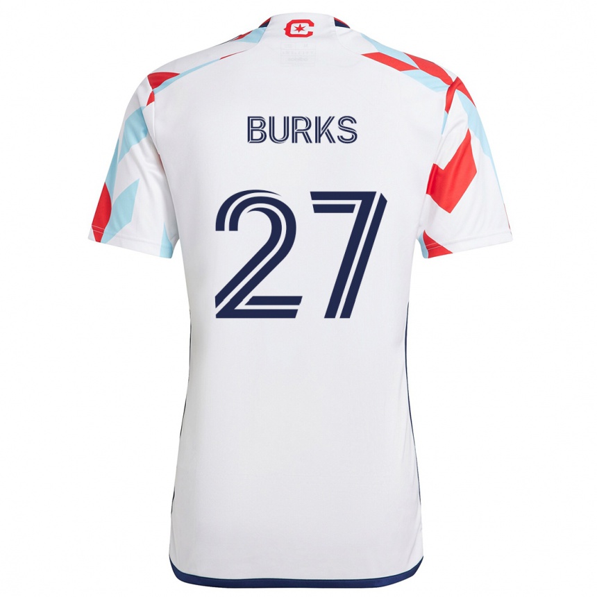 Kinder Fußball Kendall Burks #27 Weiß Rot Blau Auswärtstrikot Trikot 2024/25 T-Shirt Luxemburg