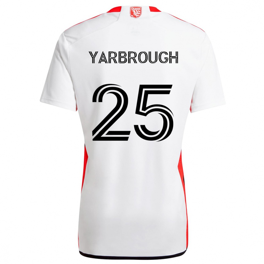 Kinder Fußball William Yarbrough #25 Weiß Rot Auswärtstrikot Trikot 2024/25 T-Shirt Luxemburg