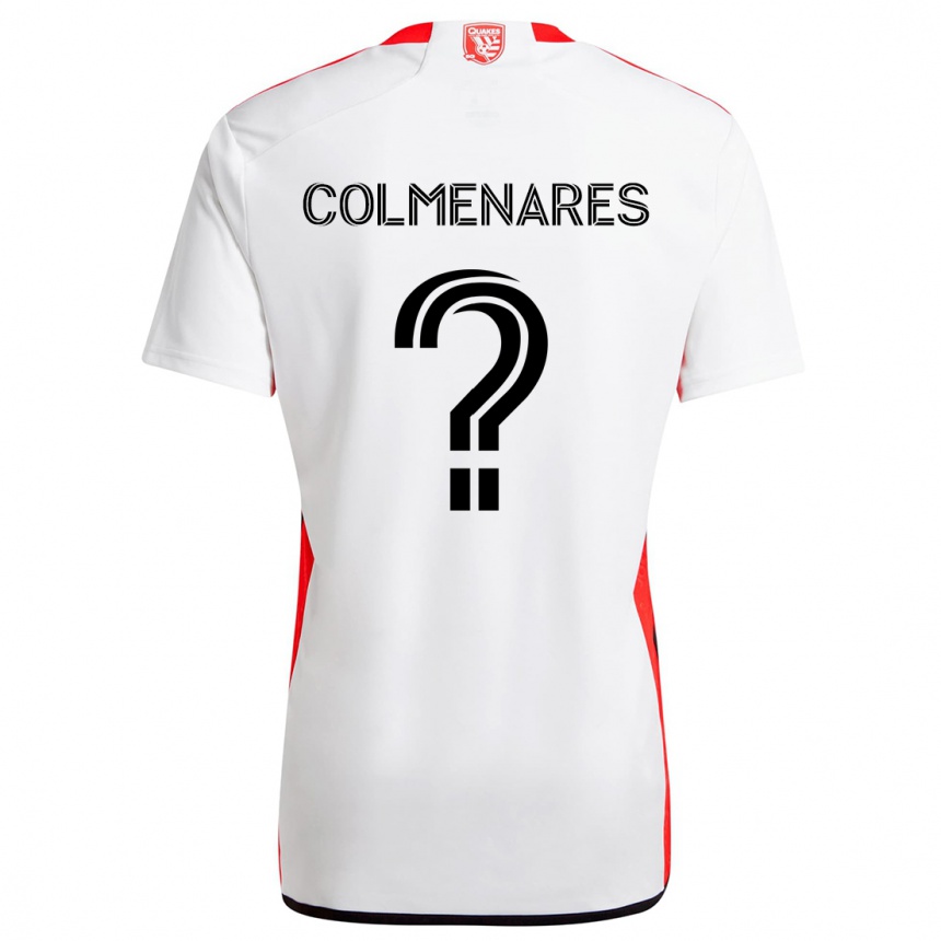 Kinder Fußball Mateo Colmenares #0 Weiß Rot Auswärtstrikot Trikot 2024/25 T-Shirt Luxemburg