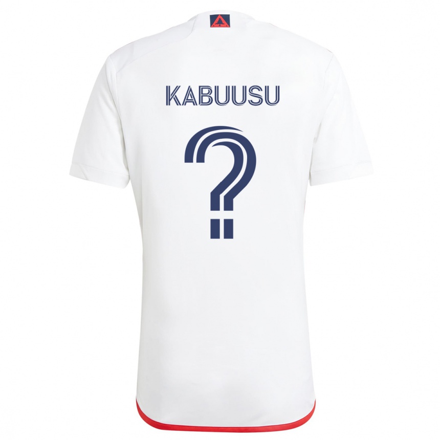 Kinder Fußball Jamie Kabuusu #0 Weiß Rot Auswärtstrikot Trikot 2024/25 T-Shirt Luxemburg