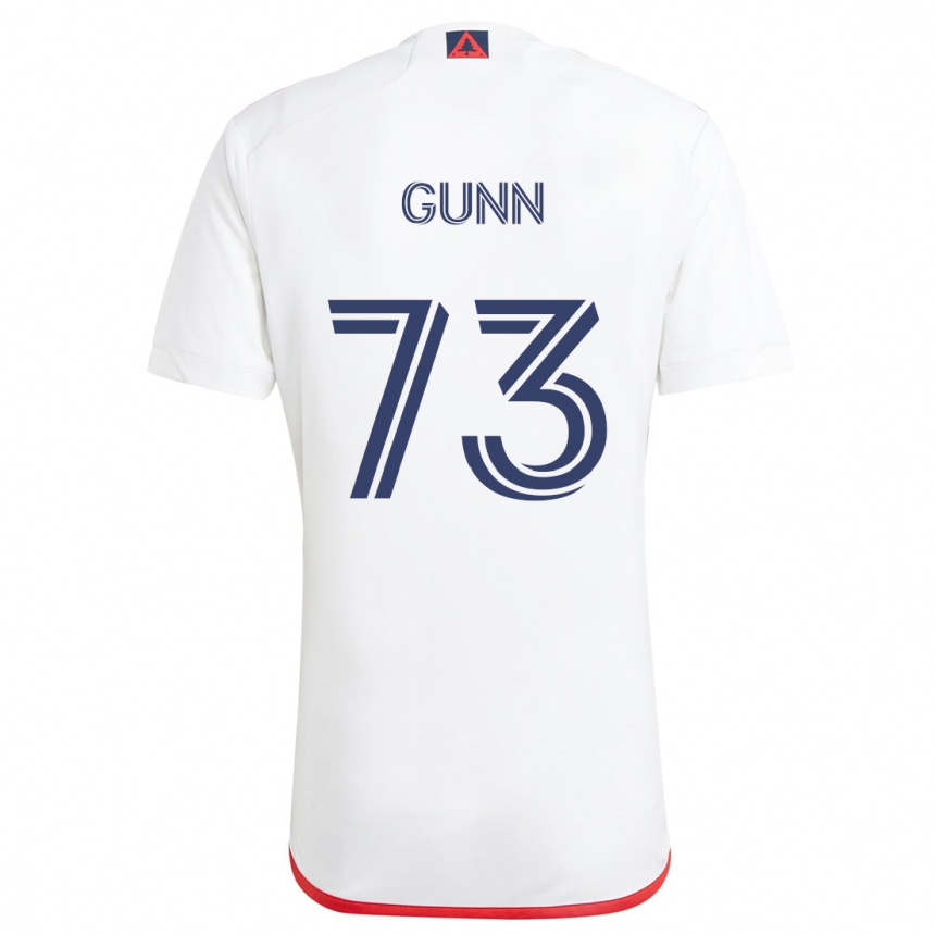 Kinder Fußball Jd Gunn #73 Weiß Rot Auswärtstrikot Trikot 2024/25 T-Shirt Luxemburg