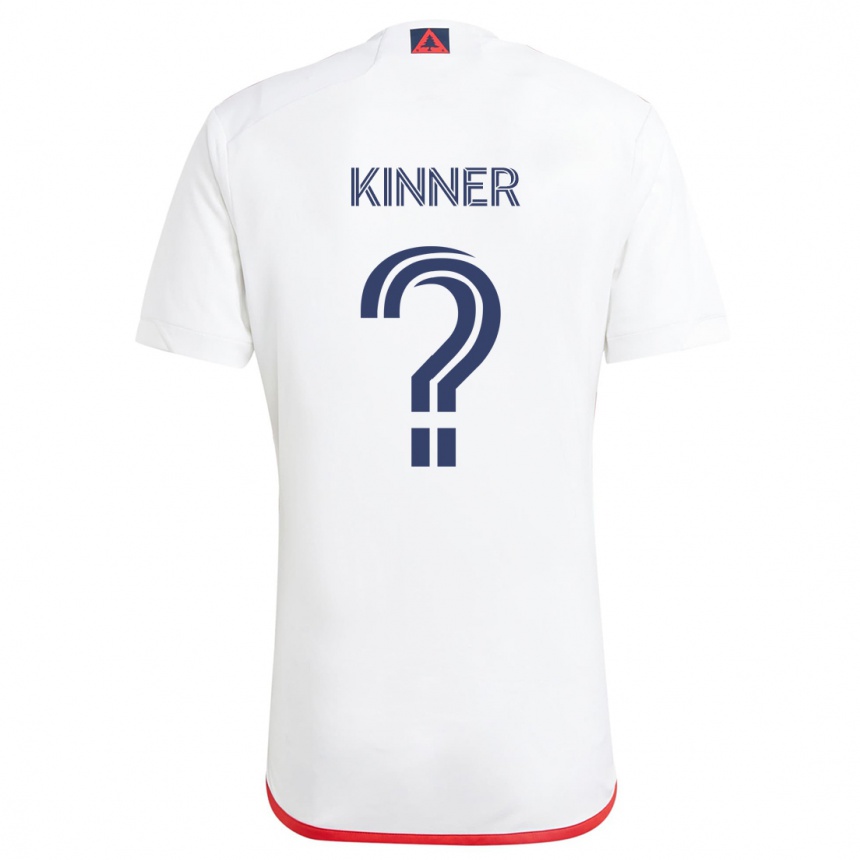 Kinder Fußball Sage Kinner #0 Weiß Rot Auswärtstrikot Trikot 2024/25 T-Shirt Luxemburg