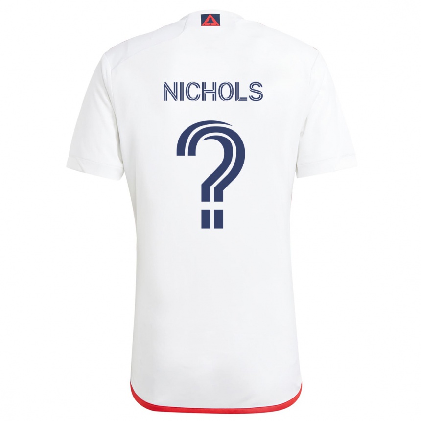 Kinder Fußball Robert Nichols #0 Weiß Rot Auswärtstrikot Trikot 2024/25 T-Shirt Luxemburg