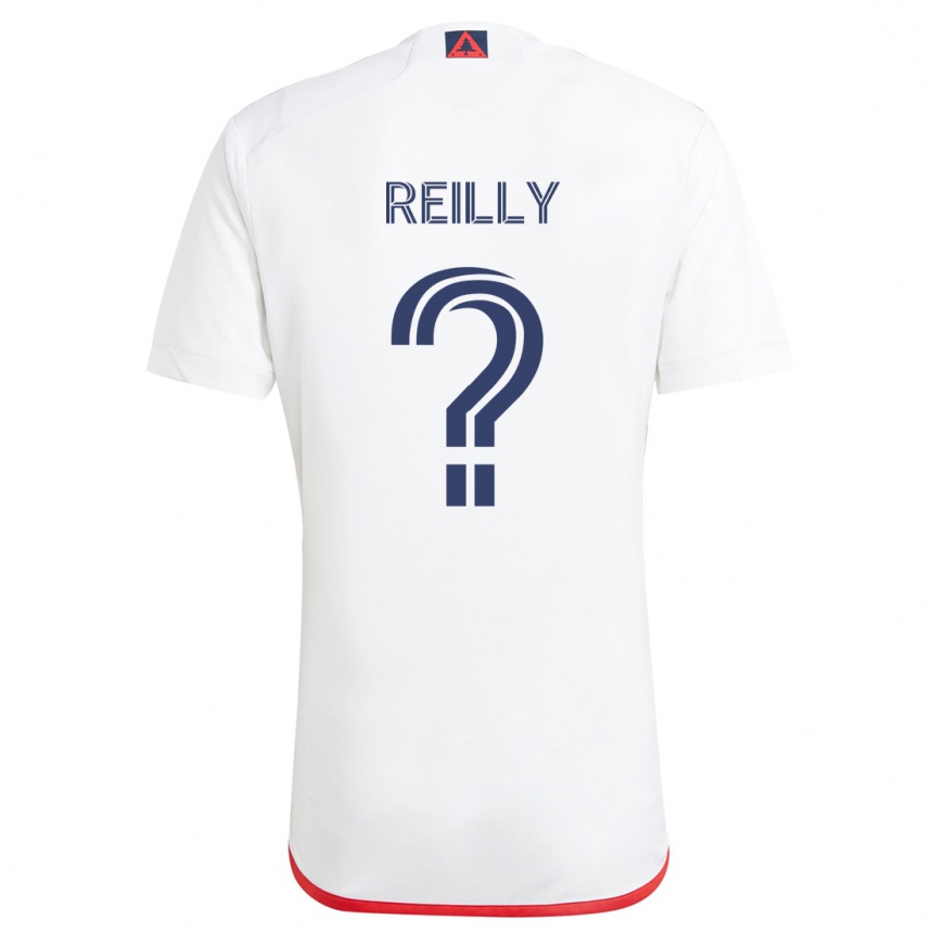 Kinder Fußball Aidan Reilly #0 Weiß Rot Auswärtstrikot Trikot 2024/25 T-Shirt Luxemburg