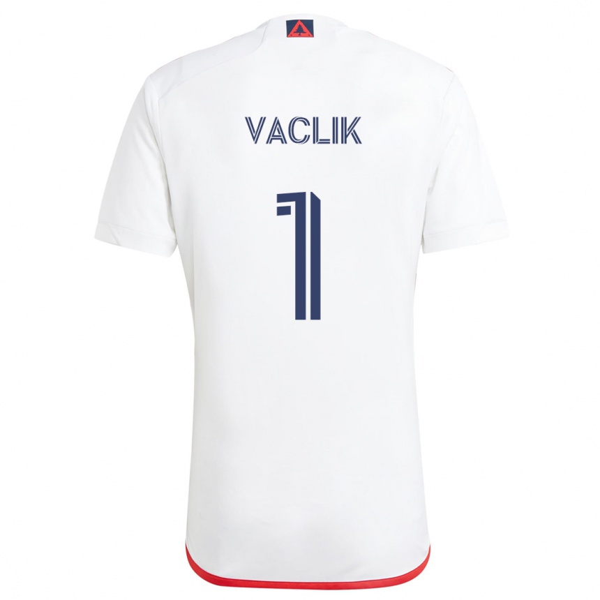 Kinder Fußball Tomas Vaclik #1 Weiß Rot Auswärtstrikot Trikot 2024/25 T-Shirt Luxemburg