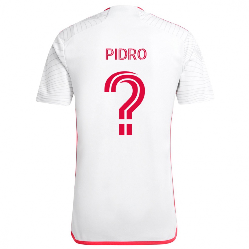 Kinder Fußball Selmir Pidro #0 Weiß Rot Auswärtstrikot Trikot 2024/25 T-Shirt Luxemburg