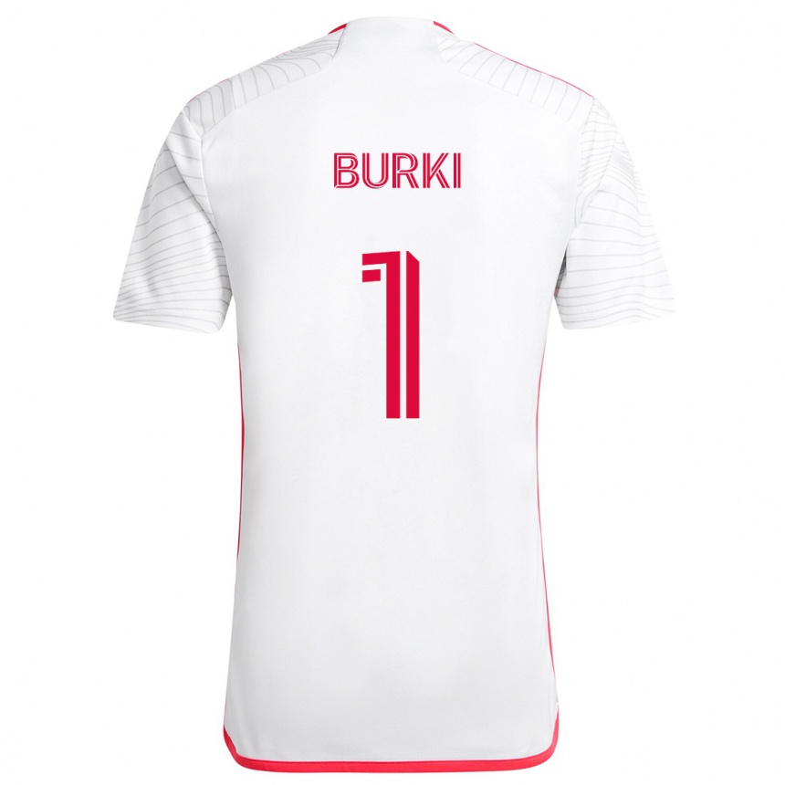 Kinder Fußball Roman Bürki #1 Weiß Rot Auswärtstrikot Trikot 2024/25 T-Shirt Luxemburg