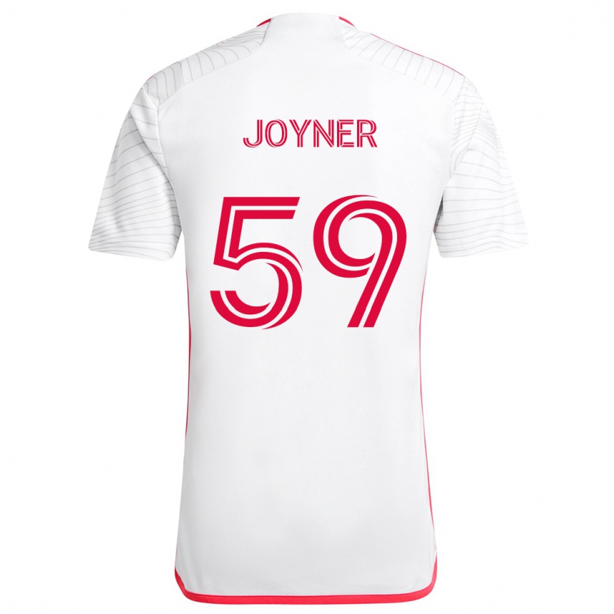 Kinder Fußball Mykhi Joyner #59 Weiß Rot Auswärtstrikot Trikot 2024/25 T-Shirt Luxemburg