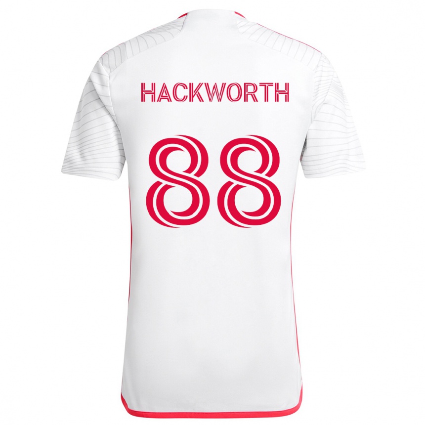 Kinder Fußball Larsen Hackworth #88 Weiß Rot Auswärtstrikot Trikot 2024/25 T-Shirt Luxemburg