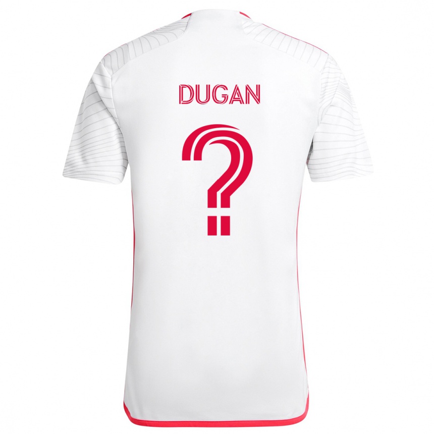 Kinder Fußball Ryan Dugan #0 Weiß Rot Auswärtstrikot Trikot 2024/25 T-Shirt Luxemburg