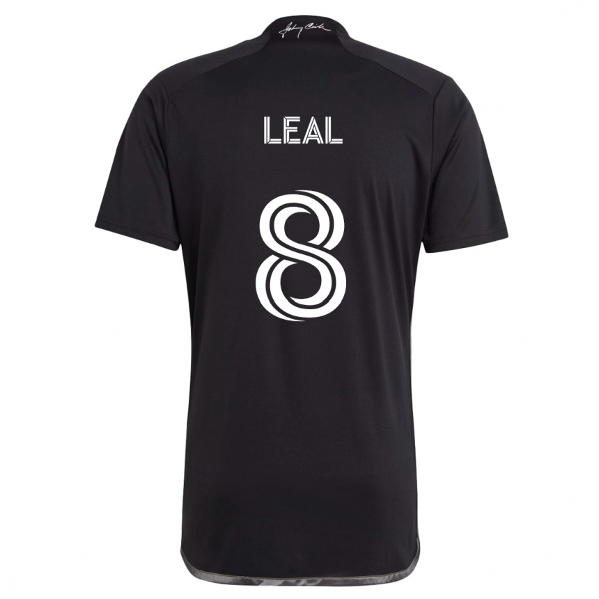 Kinder Fußball Randall Leal #8 Schwarz Auswärtstrikot Trikot 2024/25 T-Shirt Luxemburg