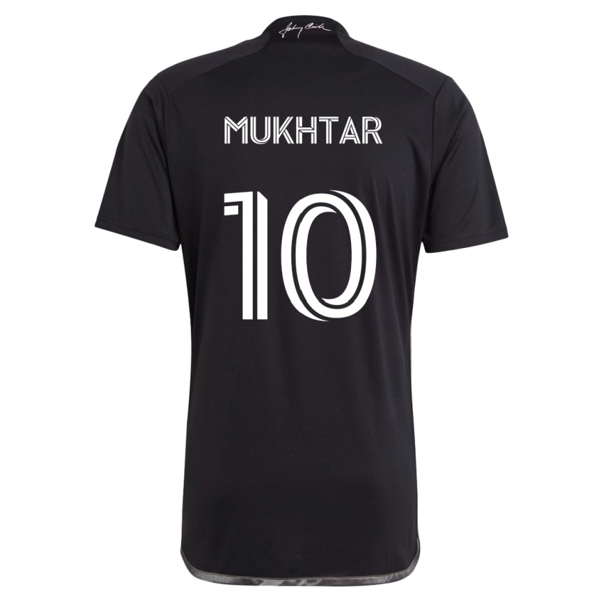 Kinder Fußball Hany Mukhtar #10 Schwarz Auswärtstrikot Trikot 2024/25 T-Shirt Luxemburg