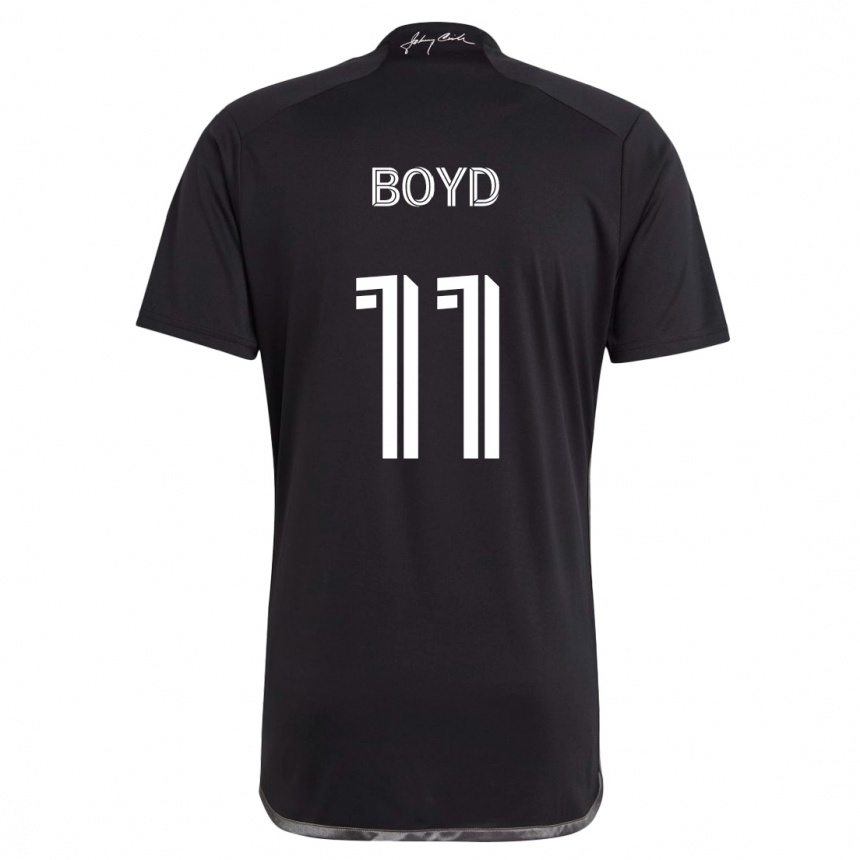 Kinder Fußball Tyler Boyd #11 Schwarz Auswärtstrikot Trikot 2024/25 T-Shirt Luxemburg