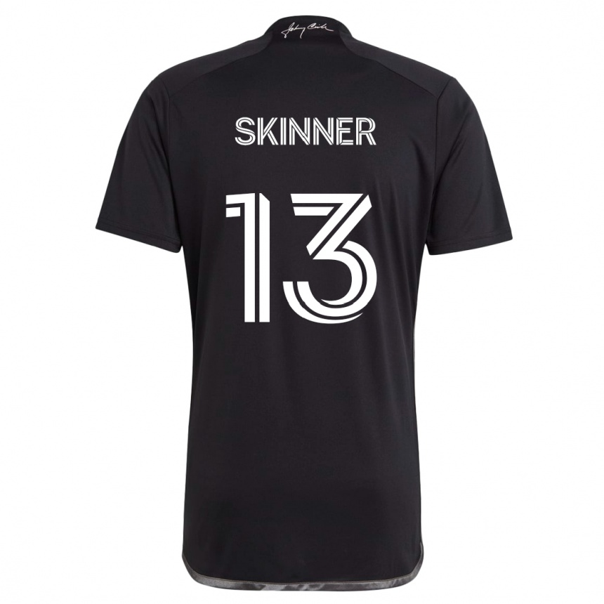 Kinder Fußball Joey Skinner #13 Schwarz Auswärtstrikot Trikot 2024/25 T-Shirt Luxemburg