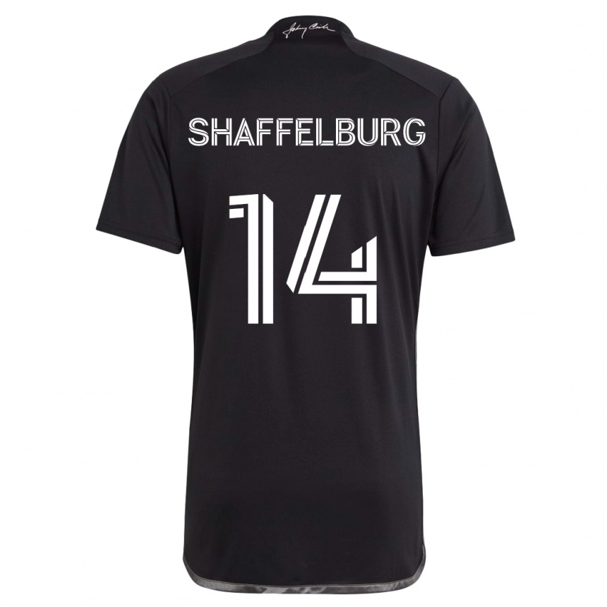 Kinder Fußball Jacob Shaffelburg #14 Schwarz Auswärtstrikot Trikot 2024/25 T-Shirt Luxemburg