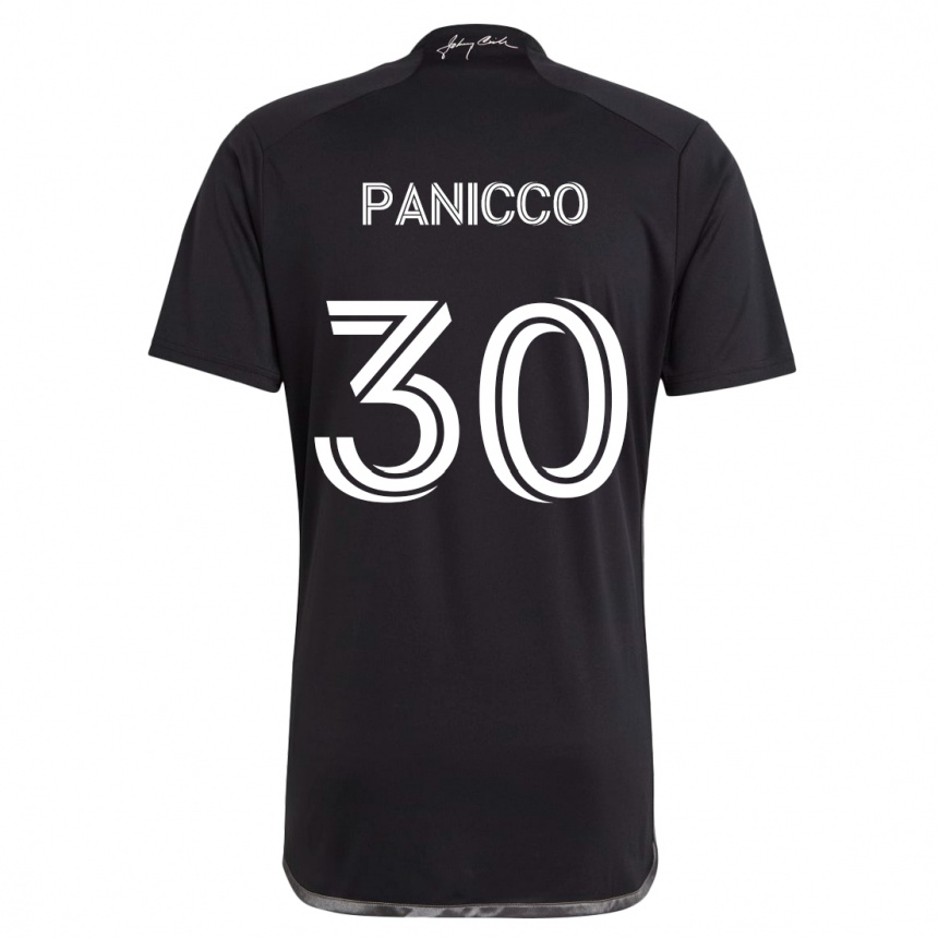 Kinder Fußball Elliot Panicco #30 Schwarz Auswärtstrikot Trikot 2024/25 T-Shirt Luxemburg