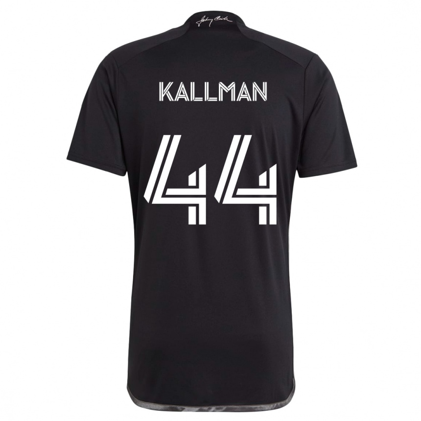 Kinder Fußball Brent Kallman #44 Schwarz Auswärtstrikot Trikot 2024/25 T-Shirt Luxemburg