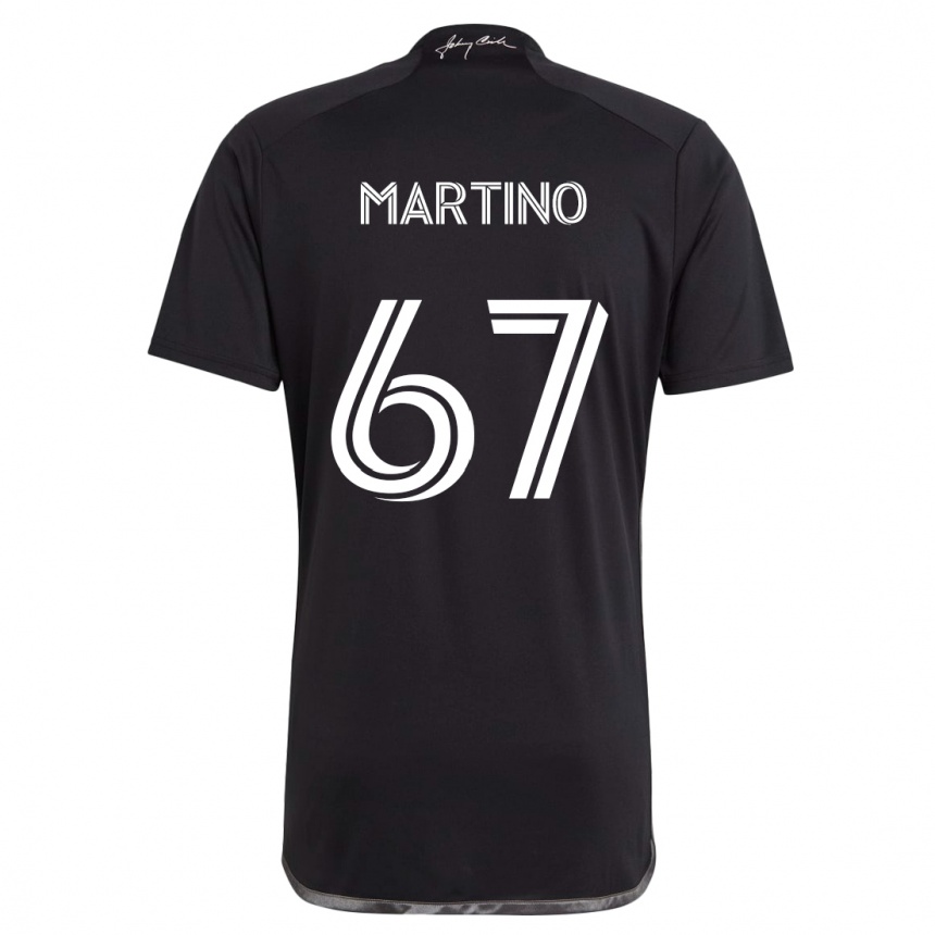 Kinder Fußball Ben Martino #67 Schwarz Auswärtstrikot Trikot 2024/25 T-Shirt Luxemburg