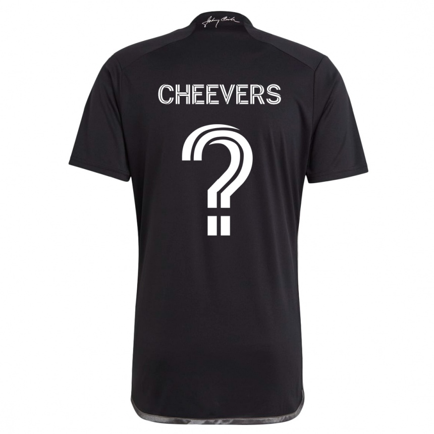 Kinder Fußball Scott Cheevers #0 Schwarz Auswärtstrikot Trikot 2024/25 T-Shirt Luxemburg