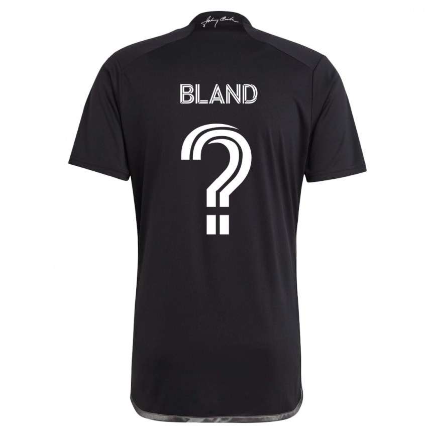 Kinder Fußball Owen Bland #0 Schwarz Auswärtstrikot Trikot 2024/25 T-Shirt Luxemburg