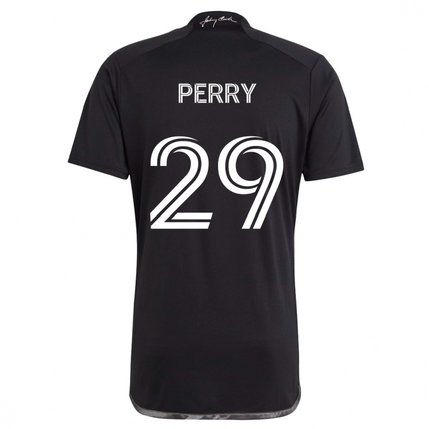 Kinder Fußball Nebiyou Perry #29 Schwarz Auswärtstrikot Trikot 2024/25 T-Shirt Luxemburg