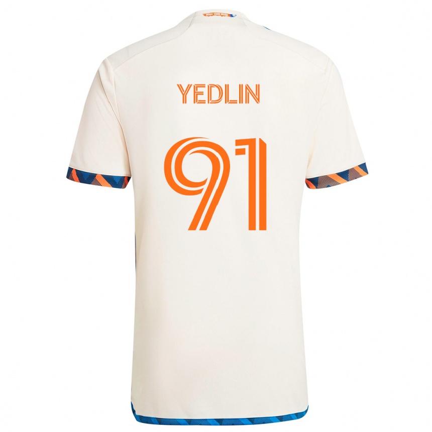 Kinder Fußball Deandre Yedlin #91 Weiß Orange Auswärtstrikot Trikot 2024/25 T-Shirt Luxemburg