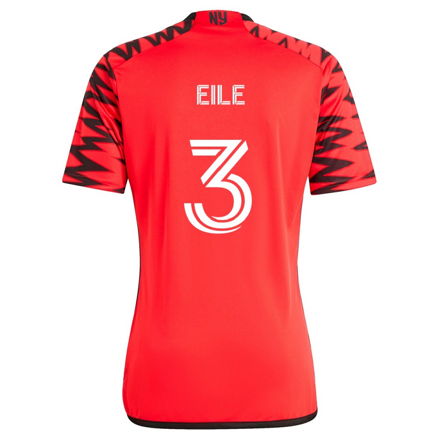 Kinder Fußball Noah Eile #3 Rot Schwarz Weiß Auswärtstrikot Trikot 2024/25 T-Shirt Luxemburg