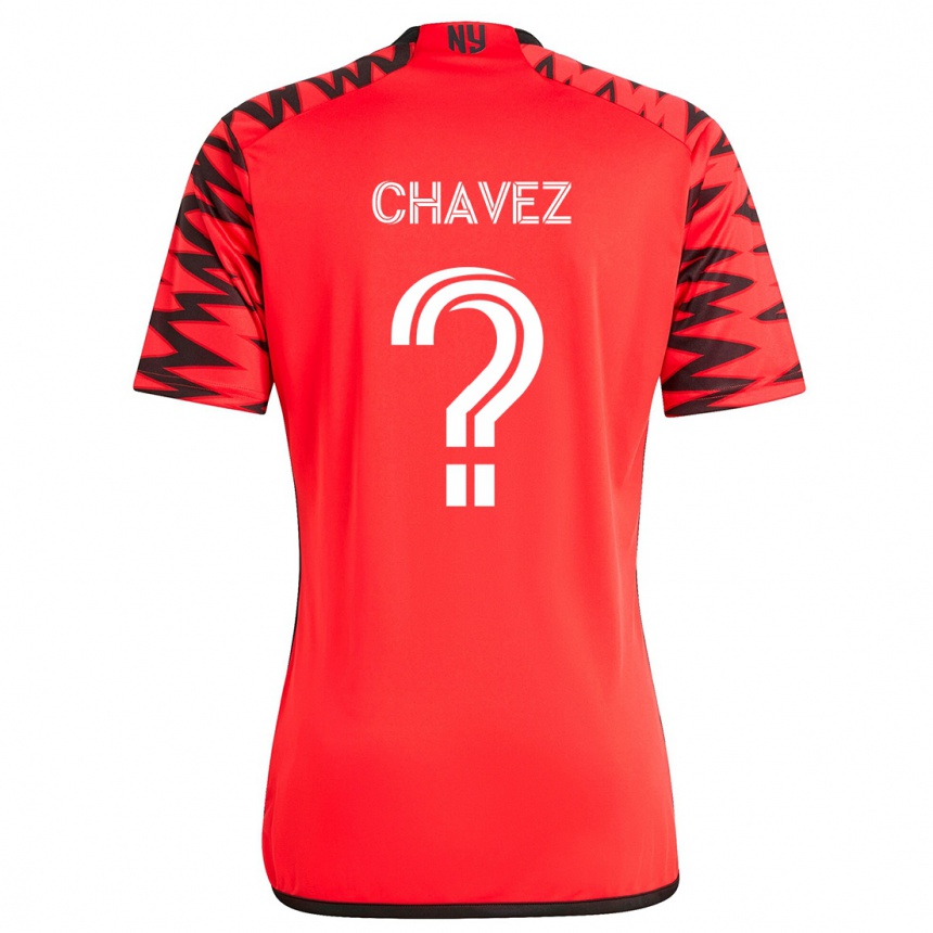 Kinder Fußball Sebasthian Chavez #0 Rot Schwarz Weiß Auswärtstrikot Trikot 2024/25 T-Shirt Luxemburg