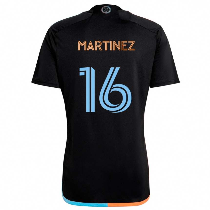 Kinder Fußball Alonso Martínez #16 Schwarz Orange Blau Auswärtstrikot Trikot 2024/25 T-Shirt Luxemburg