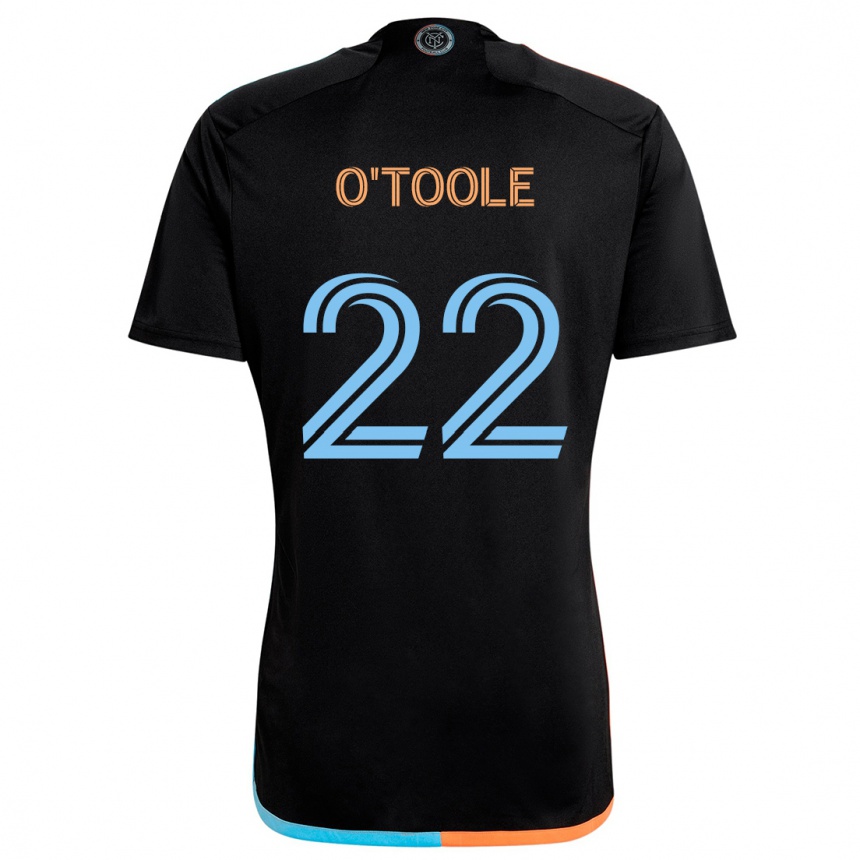 Kinder Fußball Kevin O'toole #22 Schwarz Orange Blau Auswärtstrikot Trikot 2024/25 T-Shirt Luxemburg